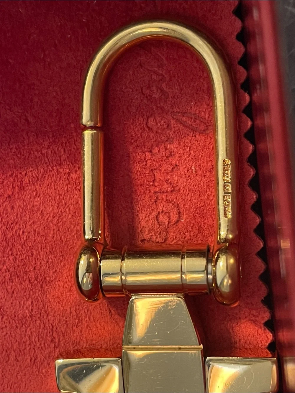 Salvatore Ferragamo Gancini Gold Key Holder Bag Charm Keychain w/ Box